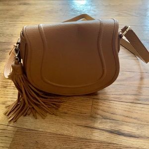 Jenni Saddle Bag Moss Pebble Grain Leather